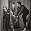 Anthony Perkins, Ellen McCown, and choreographer Joe Layton in rehearsal for the stage production Greenwillow
