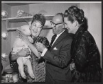 Ethel Merman and unidentified others in publicity photo for the stage production Gypsy