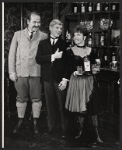 Roger C. Carmel, Dick Kallman, and unidentified actress in the stage production Half a Sixpence