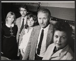 Hanne Bork, Sam Waterston, Margaret Linn, Anthony Quayle, and Eileen Herlie in rehearsal for the stage production Halfway Up the Tree