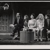 Graham Jarvis, John Tillinger, Margaret Linn, Eileen Herlie, Hanne Bork, and Sam Waterston in the stage production Halfway Up the Tree