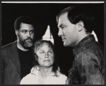 James Earl Jones, Colleen Dewhurst, and Stacy Keach in rehearsal for the Shakespeare in the Park stage production Hamlet