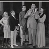Diana van der Vlis, George Grizzard, Dana White, Walter Pidgeon, and Ruth Matteson in the stage production The Happiest Millionaire