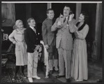 Diana van der Vlis, George Grizzard, Dana White, Walter Pidgeon, and Ruth Matteson in the stage production The Happiest Millionaire