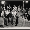 Lewis J. Stadlen, Dennis J. Reardon, Charles Durning, Tom Aldredge, Ronny Cox, Joseph Papp and Bernard Gersten in the stage production The Happiness Cage