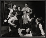 Marguerite Piazza and unidentified others in the stage production Happy as Larry