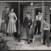 Paul Langton, Linda Darnell, Robert Alda, Peter Votrian and Pat Harrington in the stage production Harbor Lights