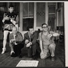 Anthony Perkins, John Fiedler, Don Adams and Nathaniel Frey in the stage production Harold