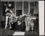 Anthony Perkins, John Fiedler, Don Adams and Nathaniel Frey in the stage production Harold
