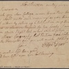 Letter to [Dyer White, New Haven]