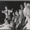 Conductor Maurice Levine in rehearsal with ensemble for the stage production Copper and Brass