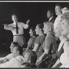 Conductor Maurice Levine and ensemble in rehearsal for the stage production Copper and Brass