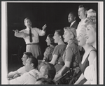 Conductor Maurice Levine and ensemble in rehearsal for the stage production Copper and Brass