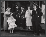 Joan Blondell, Nancy Walker, Dick Williams, Alice Pearce, Alan Bunce and unidentified in the stage production Copper and Brass