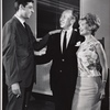Director Joe Layton, José Ferrer and Florence Henderson in rehearsal for the stage production The Girl Who Came to Supper