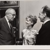 Book writer Harry Kurnitz, José Ferrer and Florence Henderson in rehearsal for the stage production The Girl Who Came to Supper