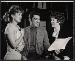 Julienne Marie, Sergio Franchi, and Elizabeth Allen in rehearsal for the stage production Do I Hear a Waltz?