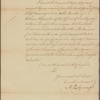 Letter to [John Penn] Deputy Governor of Pennsylvania