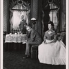 Alfred Lunt, Lynn Fontanne, and Brian Ahrene in a scene from the original Broadway production of Noël Coward's "Quadrille."