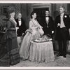 Brenda Forbes, Lynn Fontanne, and Brian Ahrene in a scene from the original Broadway production of Noël Coward's "Quadrille."