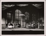 Jerome Kilty and the cast in a scene from the original Broadway production of Noël Coward's "Quadrille."