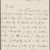 Autograph letter signed to Lord Holland, 3 March 1817	