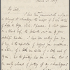 Autograph letter signed to Lord Holland, 3 March 1817	
