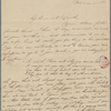 Autograph letter unsigned to Augusta White, 25 March 1817
