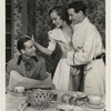 Frank Lawton, Penelope Dudley Ward, and Cyril Raymond in a scene from the stage production French Without Tears