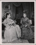 Lynn Fontanne and Brenda Forbes in a scene from the original Broadway production of Noël Coward's "Quadrille"