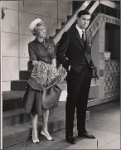 Elaine Stritch and James Hurst in a scene from the original Broadway production of Noël Coward's "Sail Away"