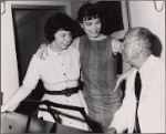 Alice Pearce, Patricia Harty, and Noël Coward in a promotional photograph for "Sail Away"