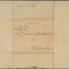 Letter to Josiah Bartlett, Philadelphia