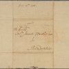 Letter to Josiah Bartlett, Philadelphia