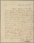 Letter to Major General Benjamin Lincoln, Philadelphia