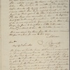 Letter to Major General Benjamin Lincoln