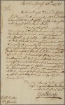 Letter to John Hancock, Governor of Massachusetts