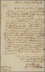 Letter to John Hancock, Governor of Massachusetts