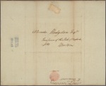 Letter to Alexander Hodgdon, Treasurer of Massachusetts, Boston