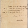 Letter to General [John] Thomas