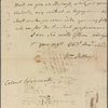 Letter to Jeremiah Wadsworth, Hartford