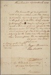 Letter to Colonel Webb, or the commanding officer of his regiment at Providence