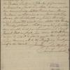 Letter to Matthew Irwin, Deputy Commissary, Philadelphia