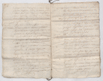 Procés verbaux des operations de Latty arpenteur, pour L’Etabliss emente des bornes entre la veuve Jacques et les voisins, quartier de la plaine des Santeurs de l’Isle de la Grenade