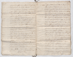 Procés verbaux des operations de Latty arpenteur, pour L’Etabliss emente des bornes entre la veuve Jacques et les voisins, quartier de la plaine des Santeurs de l’Isle de la Grenade