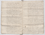 Procés verbaux des operations de Latty arpenteur, pour L’Etabliss emente des bornes entre la veuve Jacques et les voisins, quartier de la plaine des Santeurs de l’Isle de la Grenade