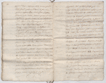 Procés verbaux des operations de Latty arpenteur, pour L’Etabliss emente des bornes entre la veuve Jacques et les voisins, quartier de la plaine des Santeurs de l’Isle de la Grenade