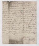 Copy of letter from John Harvey to Sir George Amyand Baronet