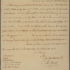 Letter to J. Yates [Jasper Yeates, Lancaster]