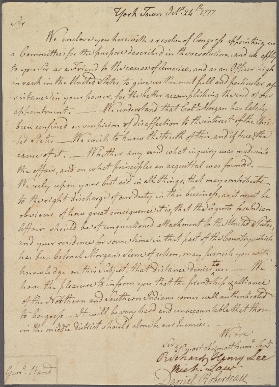 Letter to Brigadier-General Edward Hand, Pittsburgh - NYPL Digital ...